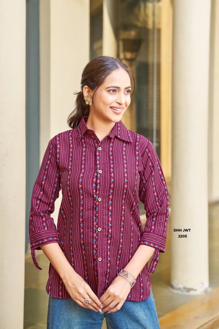 Sayesha Women Regular Fit Printed Button Down Collar Casual Shirt